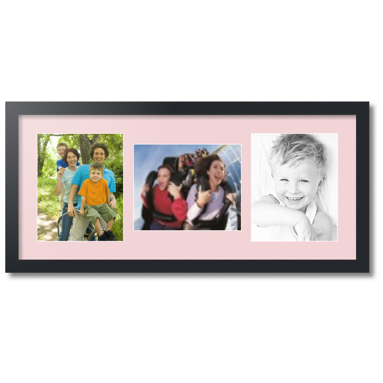 ArtToFrames Collage Photo Picture Frame with 3 - 8x10 inch Openings, Framed in Black with Over 62 Mat Color Options and Plexi Glass (CSM-3926-117)